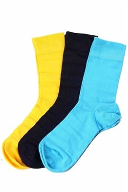 Renkli Erkek Soket Çorap 3lü - DZNCP3204